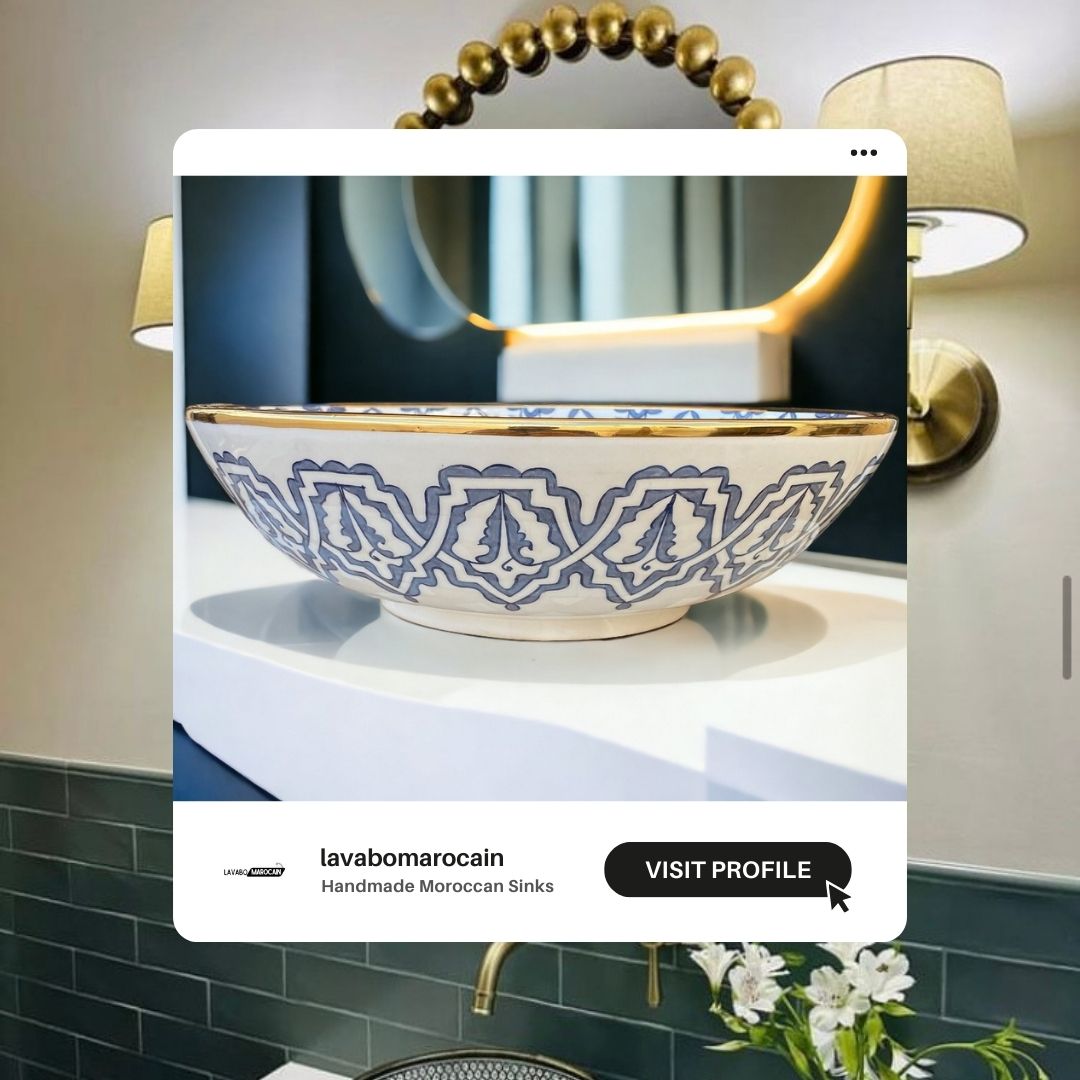 Vasque En Cuivre Rouge – Lavabo Marocain, 38x30cm, à Encastrer