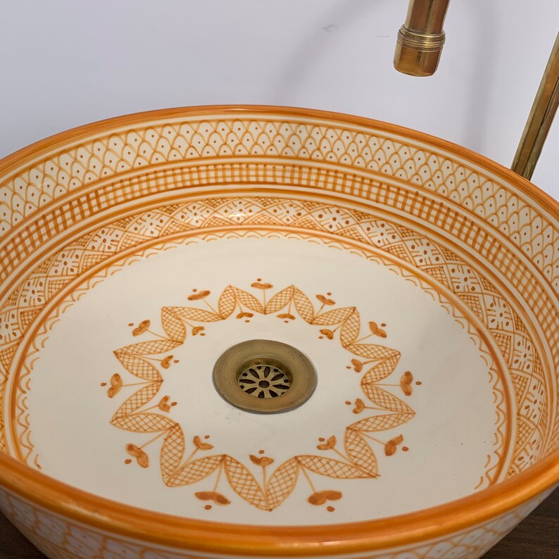 Évier - Vasque Marocaine En Céramique Pour Salle De Bain - Lavabo En C Pour Salle De Bain Lavabo En Ceramique 7