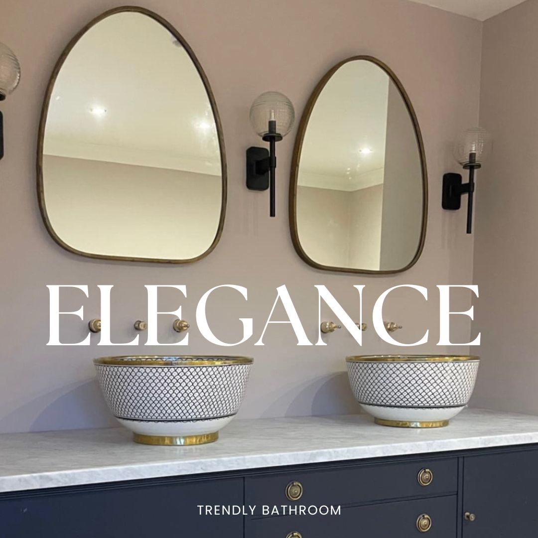 Tendance salle de bain : salle de bain avec vasque à poser style de Marrakech