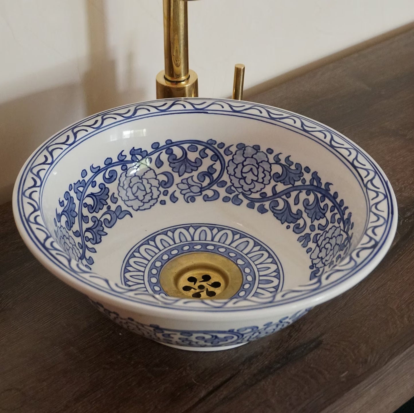 Vasque bleu pour salle de bain | Lavabo en céramique | Bathroom sink #159