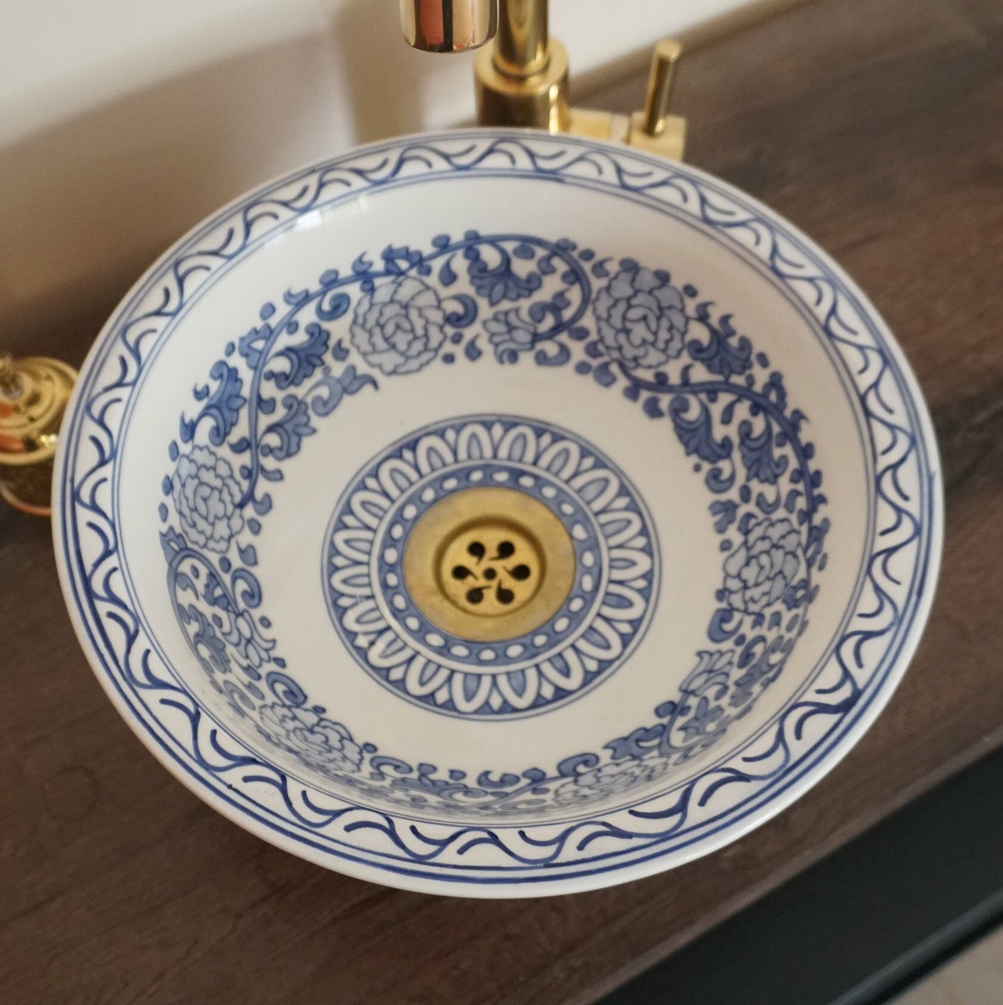 Vasque bleu pour salle de bain | Lavabo en céramique | Bathroom sink #159