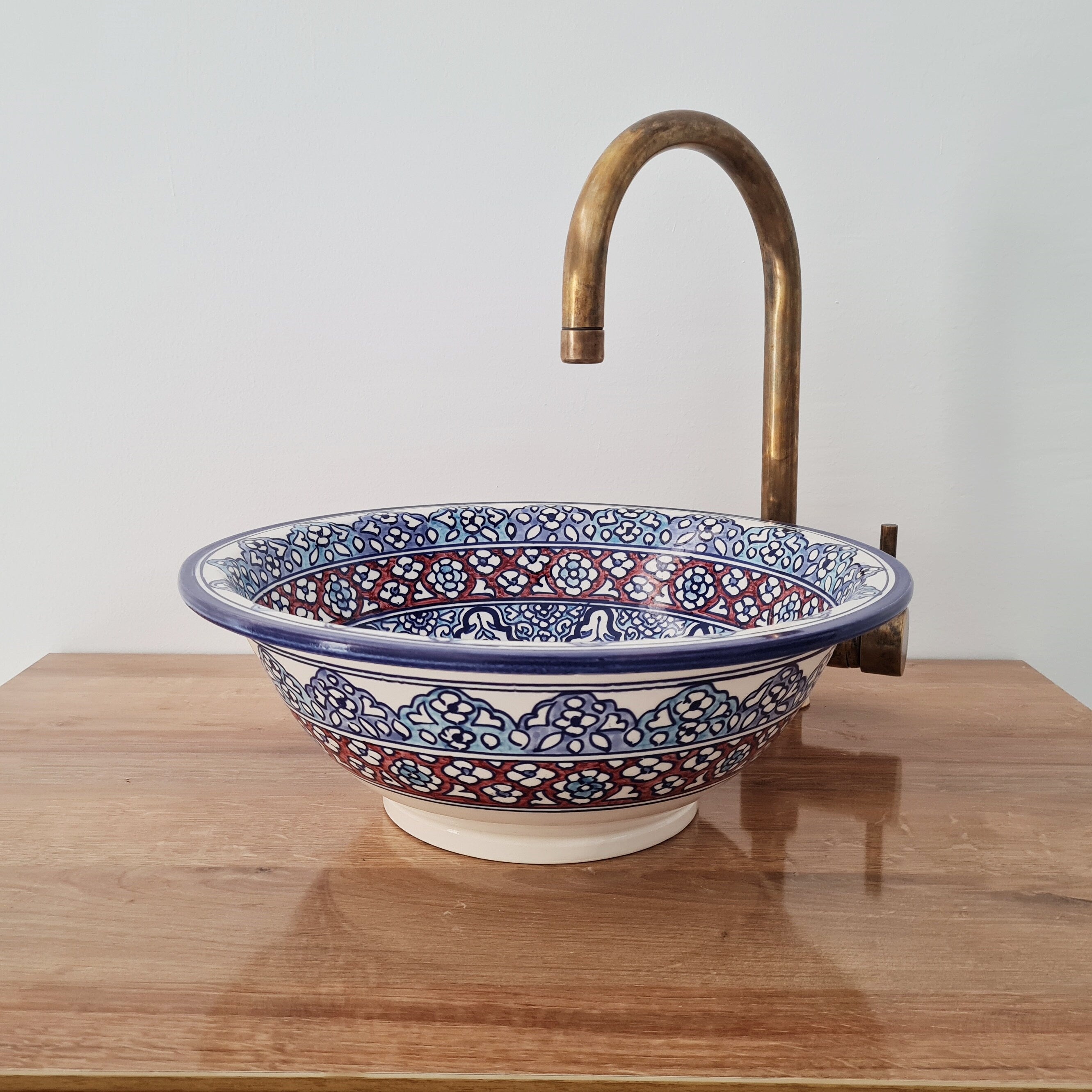 Vasque marocaine en céramique fait main style oriental #234