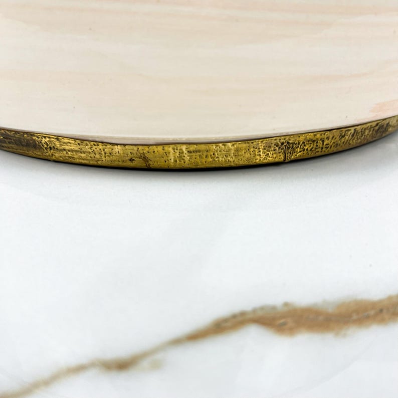 Vasque Marocaine artisanale fabriqué à la main bordure en laiton #536