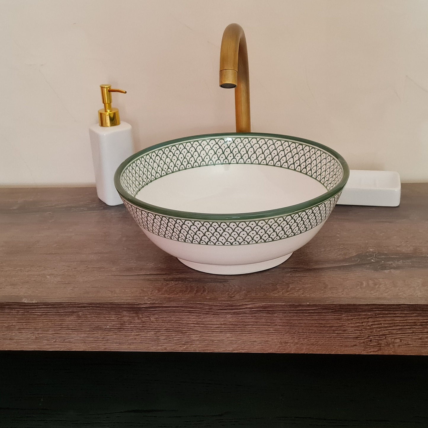 Vasque à poser pour salle de bain | Lavabo en céramique style  salle de bain Marrakech #177