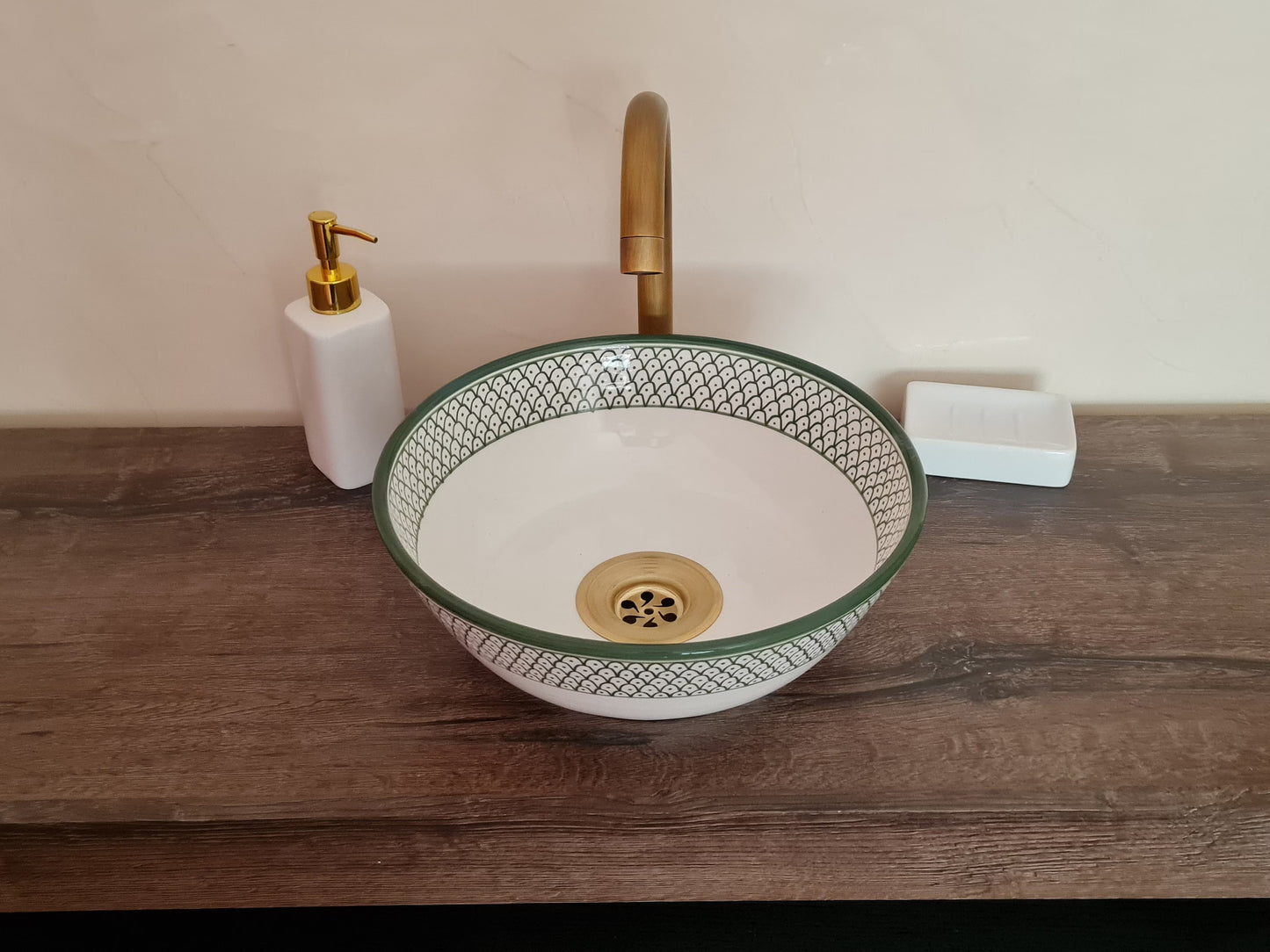 Vasque à poser pour salle de bain | Lavabo en céramique style  salle de bain Marrakech #177