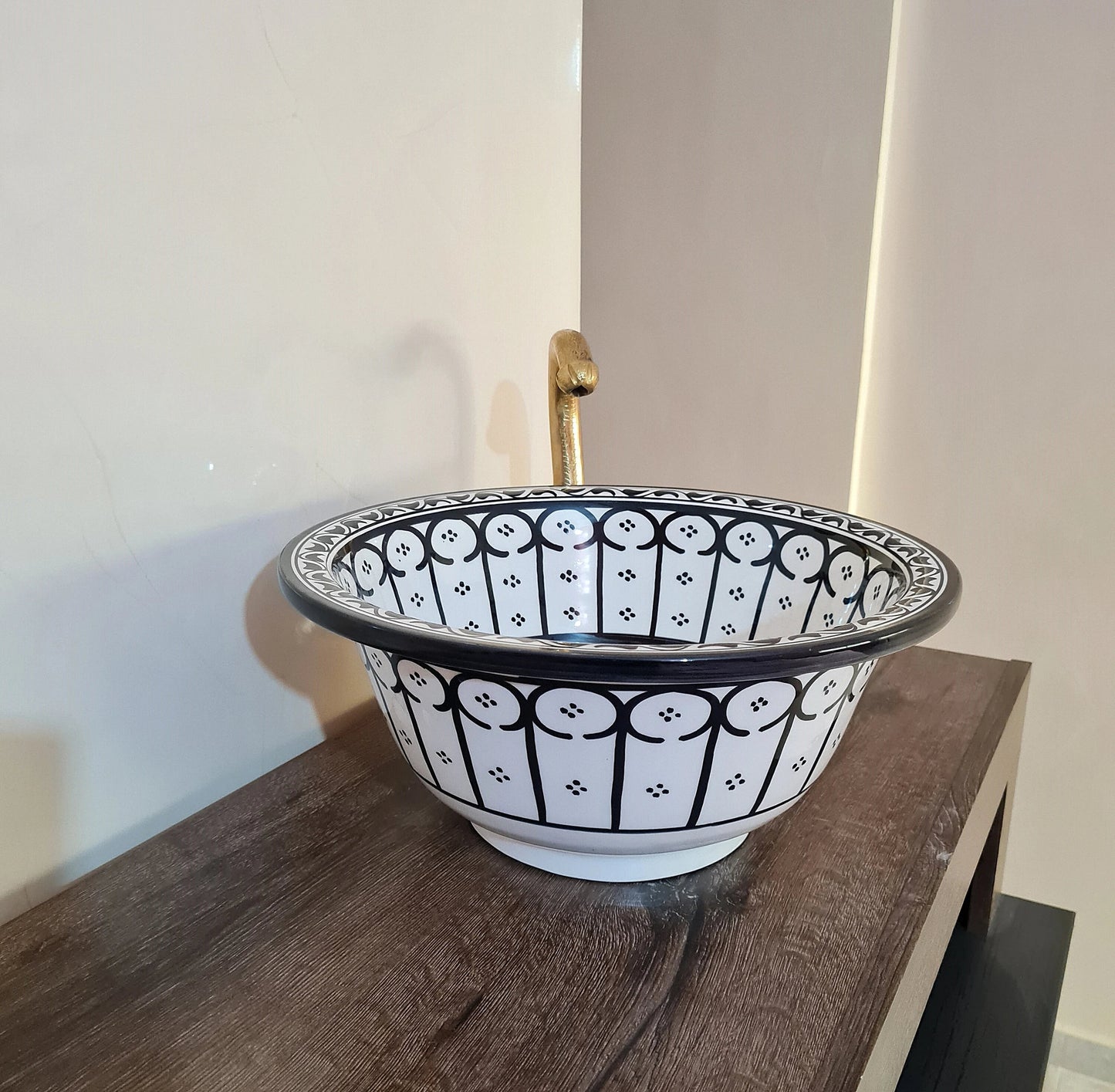 Vasque de salle de bain | Lavabo en céramique fait main | moroccan sink bowl #189