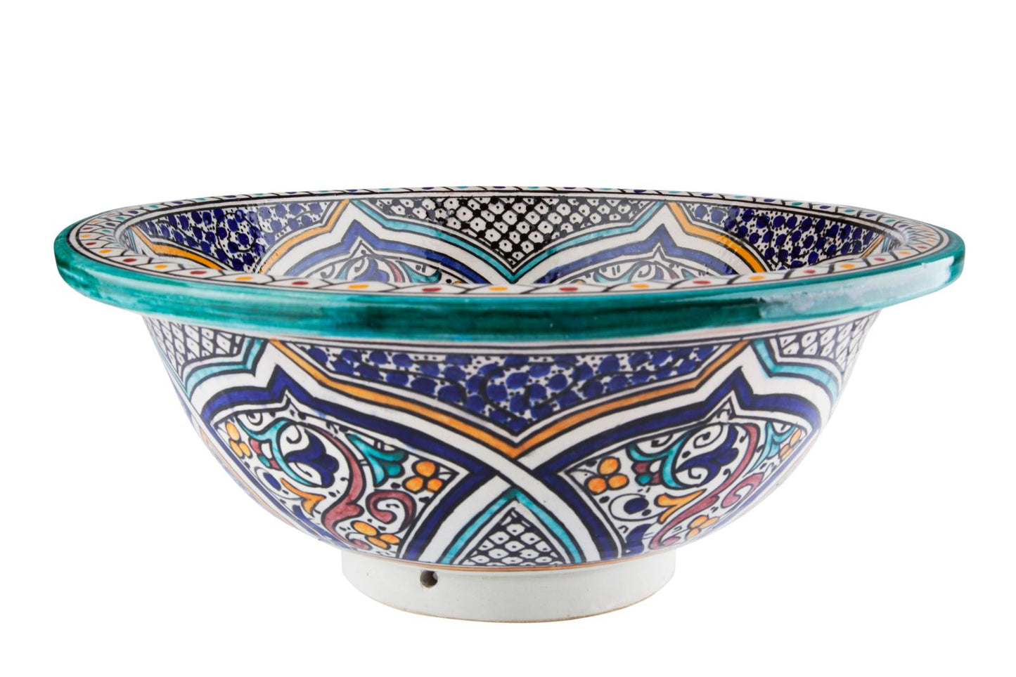 Vasque Marocaine en céramique pour salle de bain - vasque salle bain zellige - moroccan sink bowl #36