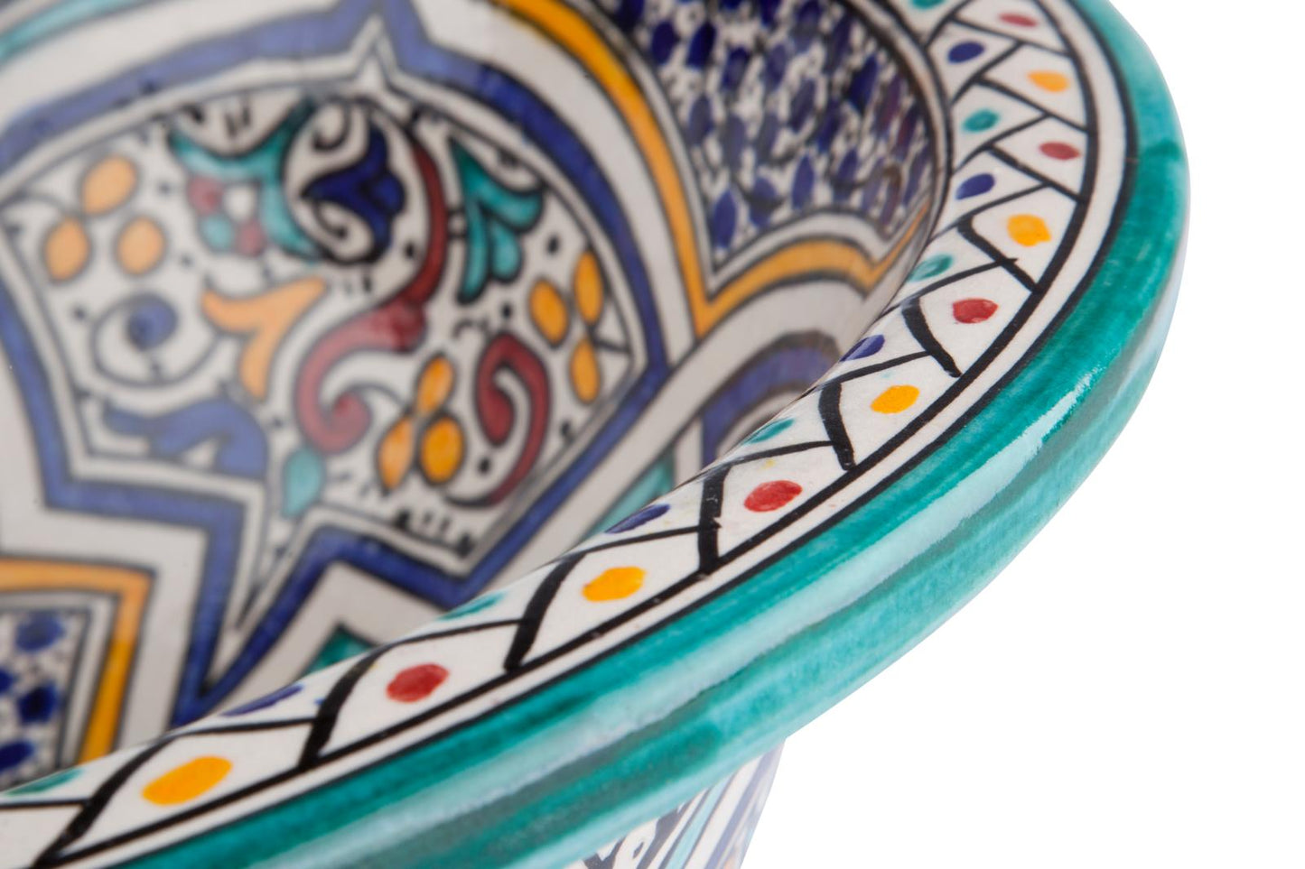 Vasque Marocaine en céramique pour salle de bain - vasque salle bain zellige - moroccan sink bowl #36