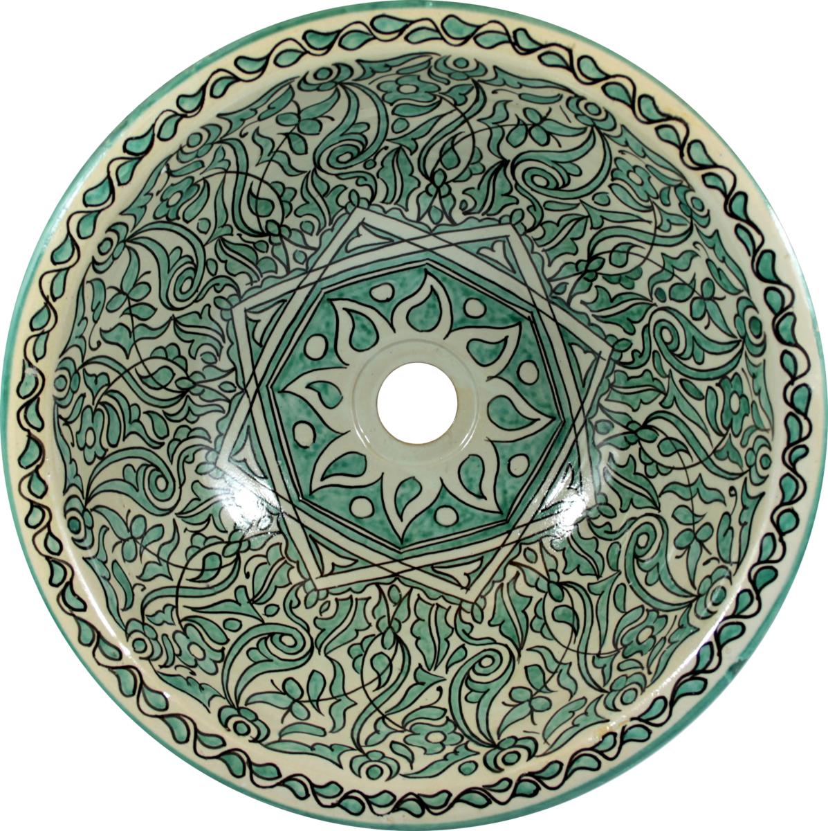 Vasque Marocaine en céramique style Tawriq  #3