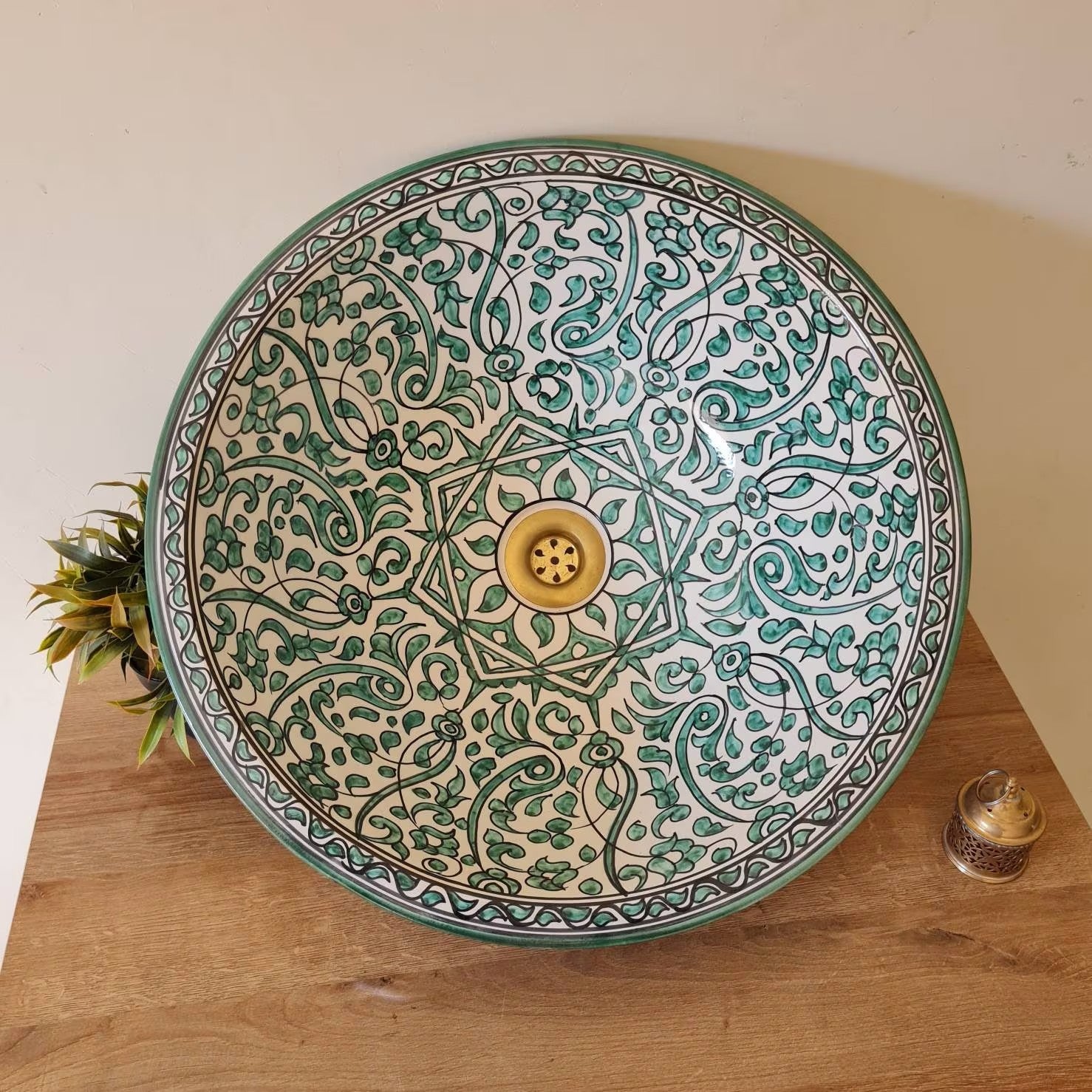 Vasque marocaine en céramique style fleure géométrique #230