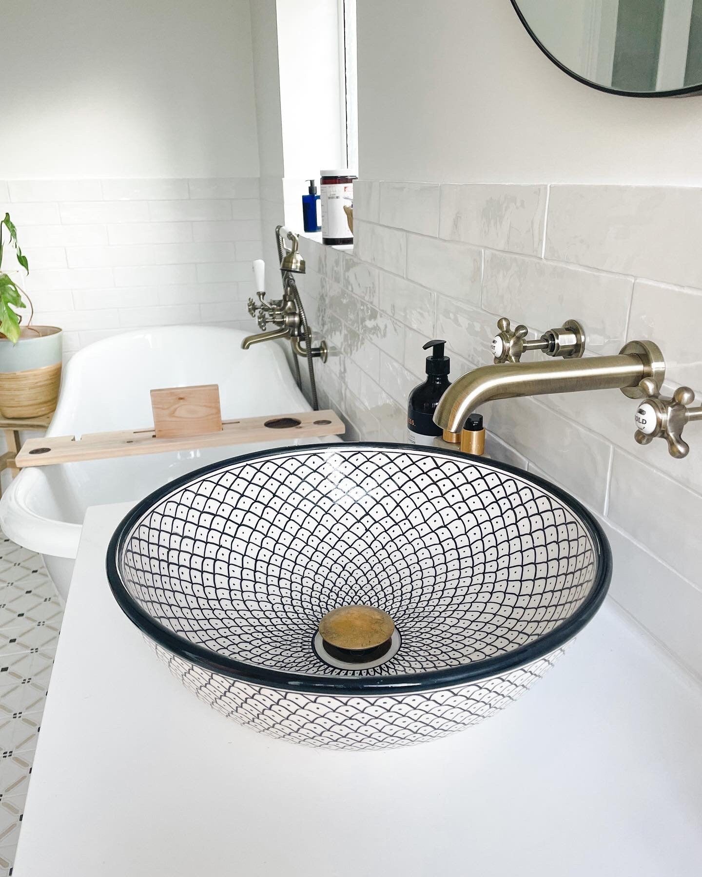 Vasque Marocaine en céramique pour salle de bain - vasque de salle bain - moroccan sink bowl #33