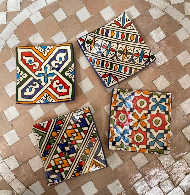 Ensemble de Porte-savon en céramique marocaine #12