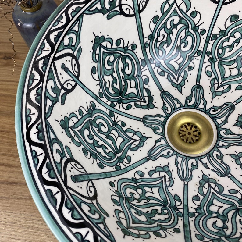 Vasques marocaine authentique peintes à la main #265
