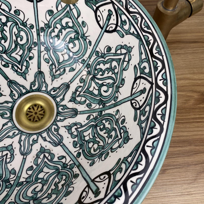 Vasques marocaine authentique peintes à la main #265