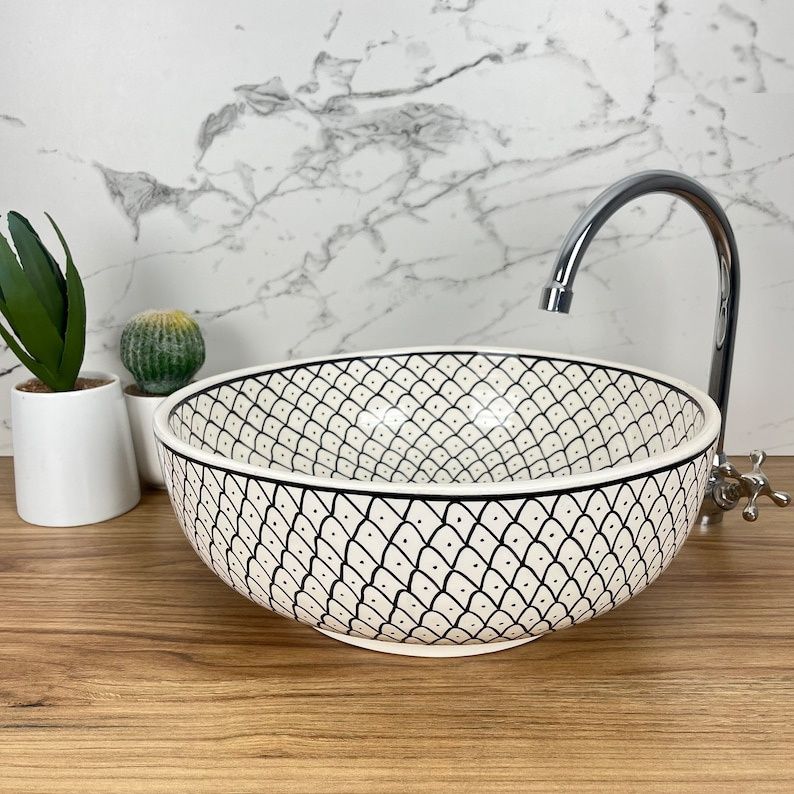 Vasque Marocaine en céramique fait main #185JB