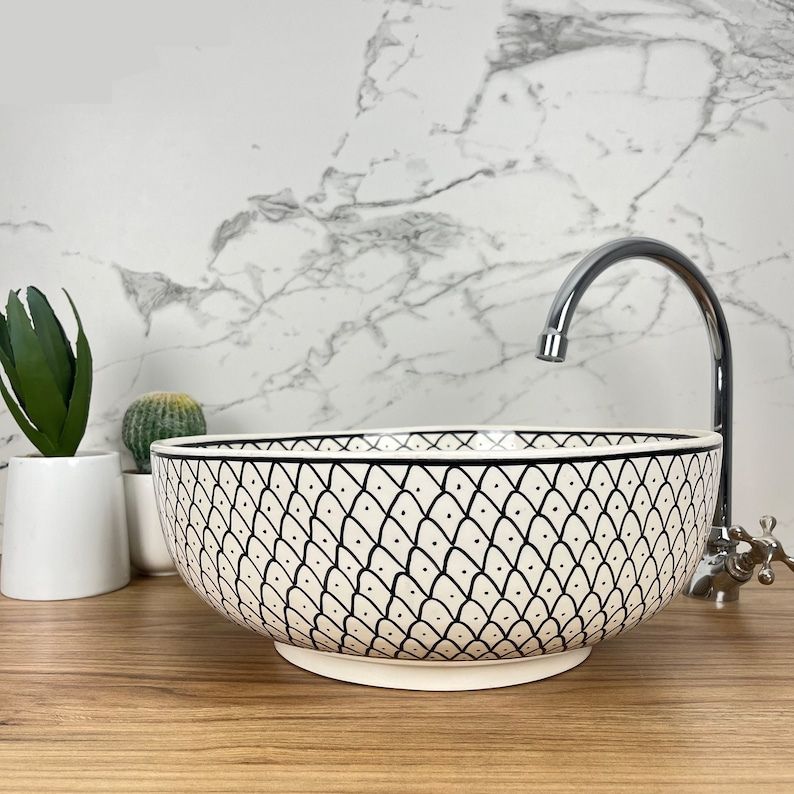 Vasque Marocaine en céramique fait main #185JB