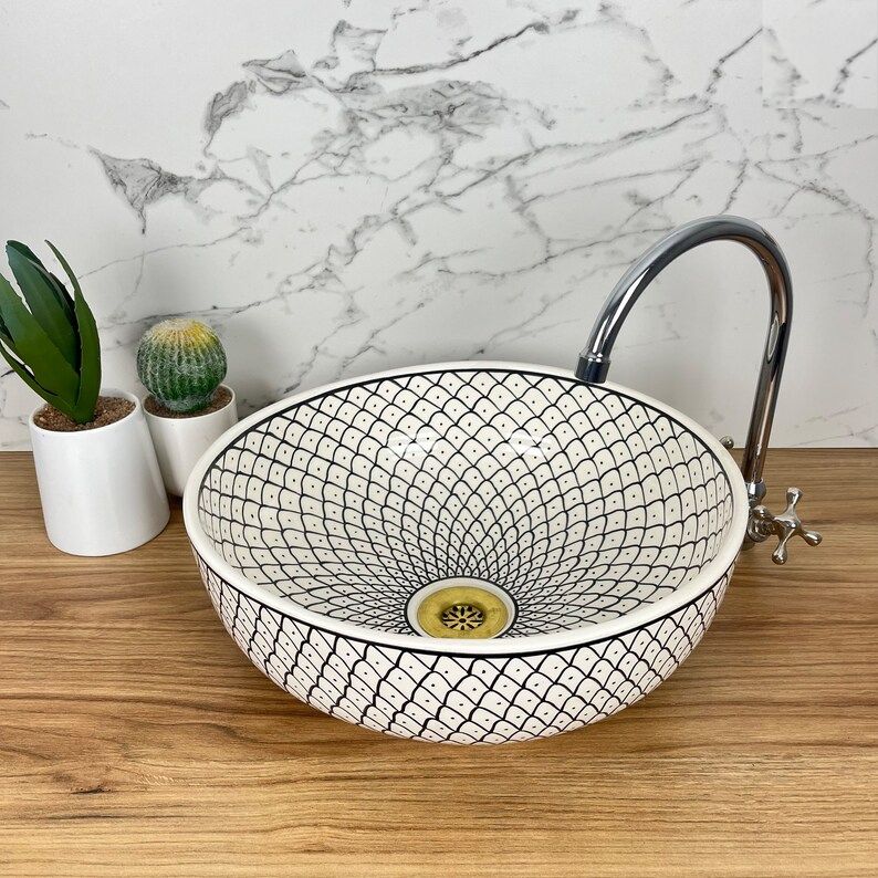 Vasque Marocaine en céramique fait main #185JB