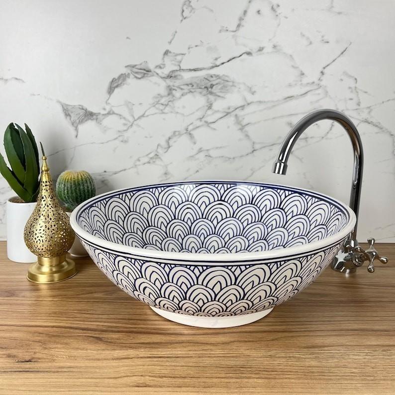 Vasque Marocaine en céramique fait main #185SC