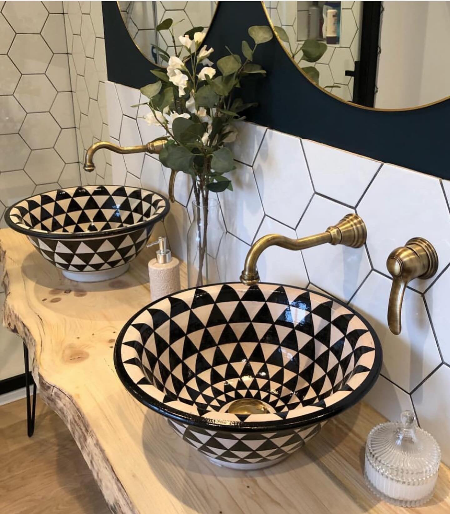 Vasque Marocaine en céramique pour salle de bain - Vasque salle de bain | Lavabo en céramique pour salle de bain | Moroccan sink bowl #37