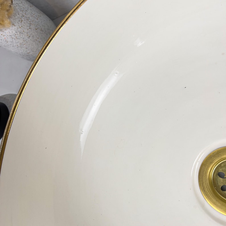 Vasque marocaine en céramique contour en or 14K carates #547