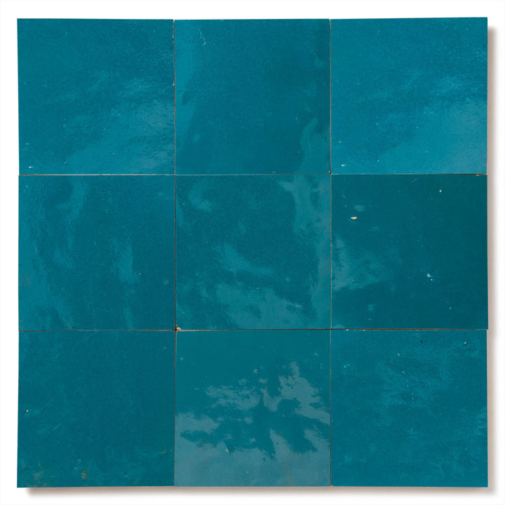 Carrelage zellige Bleu Turquoise - carré 10x10