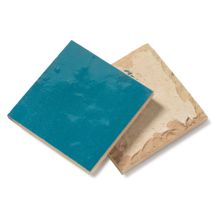 Carrelage zellige Bleu Turquoise - carré 10x10