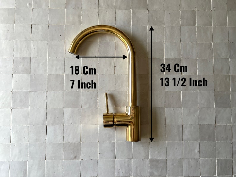 Robinet marocain en laiton non laqué - Robinet marocain fait à la main #16