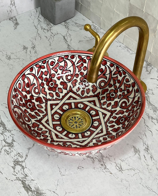Vasque Marocaine en céramique pour salle de bain - vasque de salle bain - Moroccan sink bowl #35