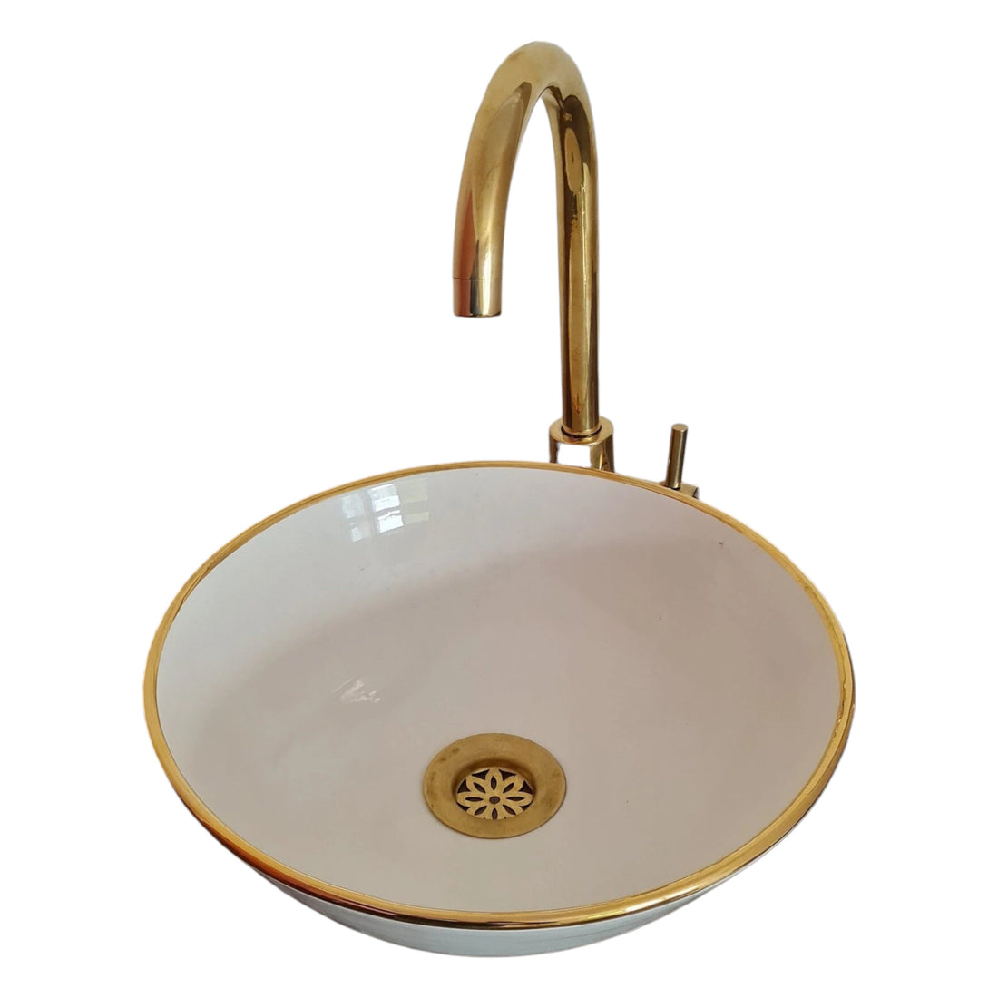 Vasque salle de bain contour en Or 14K Carats #69