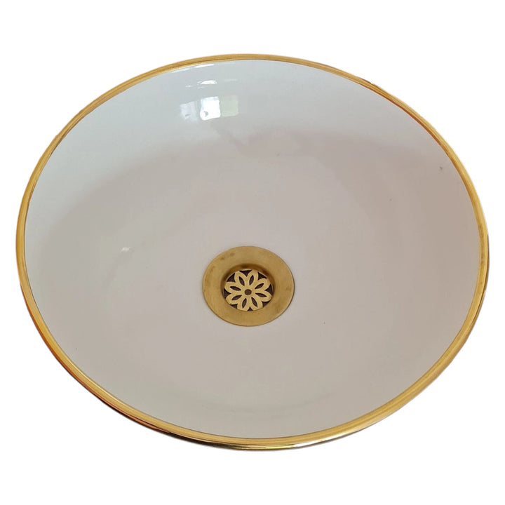 Vasque salle de bain contour en Or 14K Carats #69