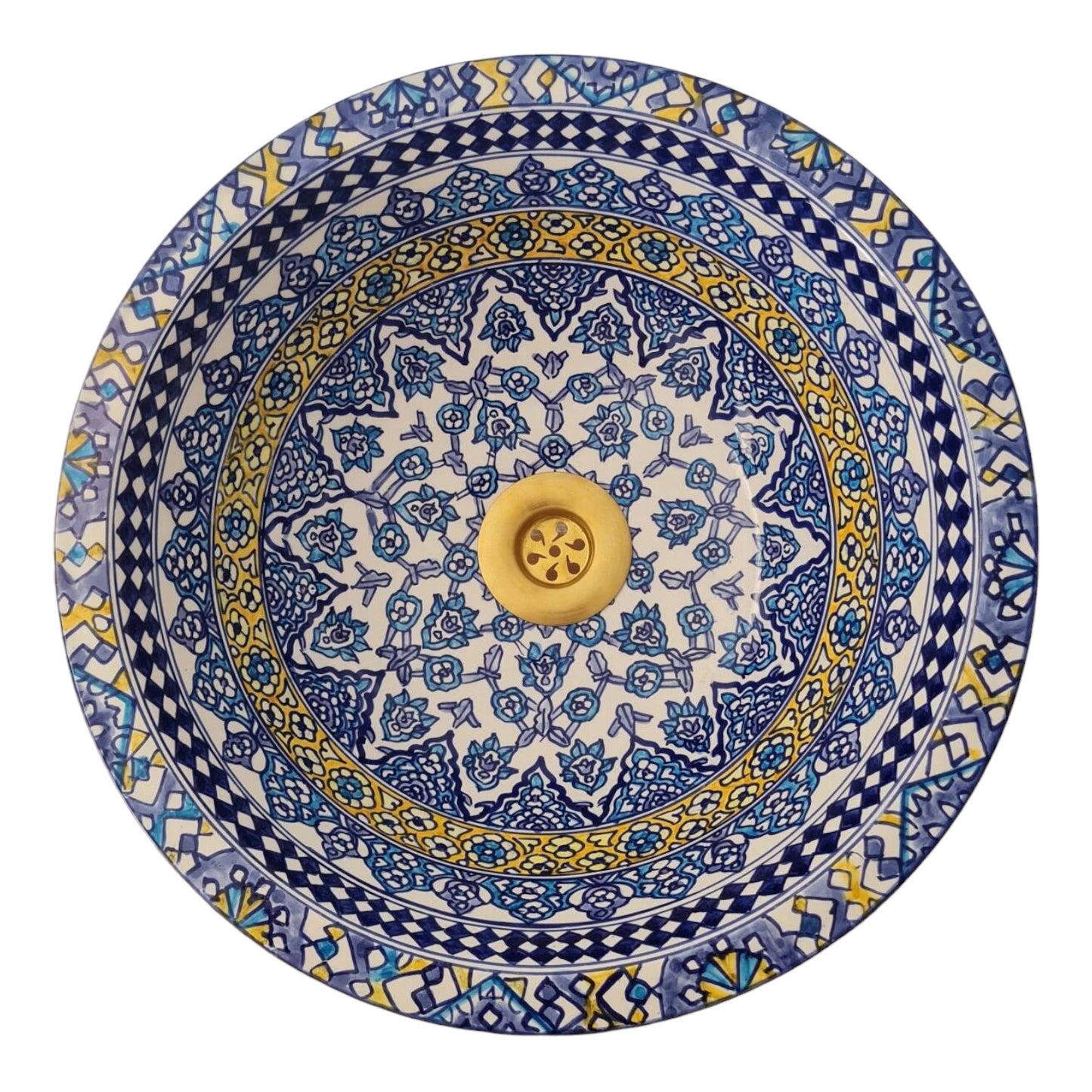 Lavabo marocain | Vasque de salle de bain | Vasque à poser en céramique | Évier  #123