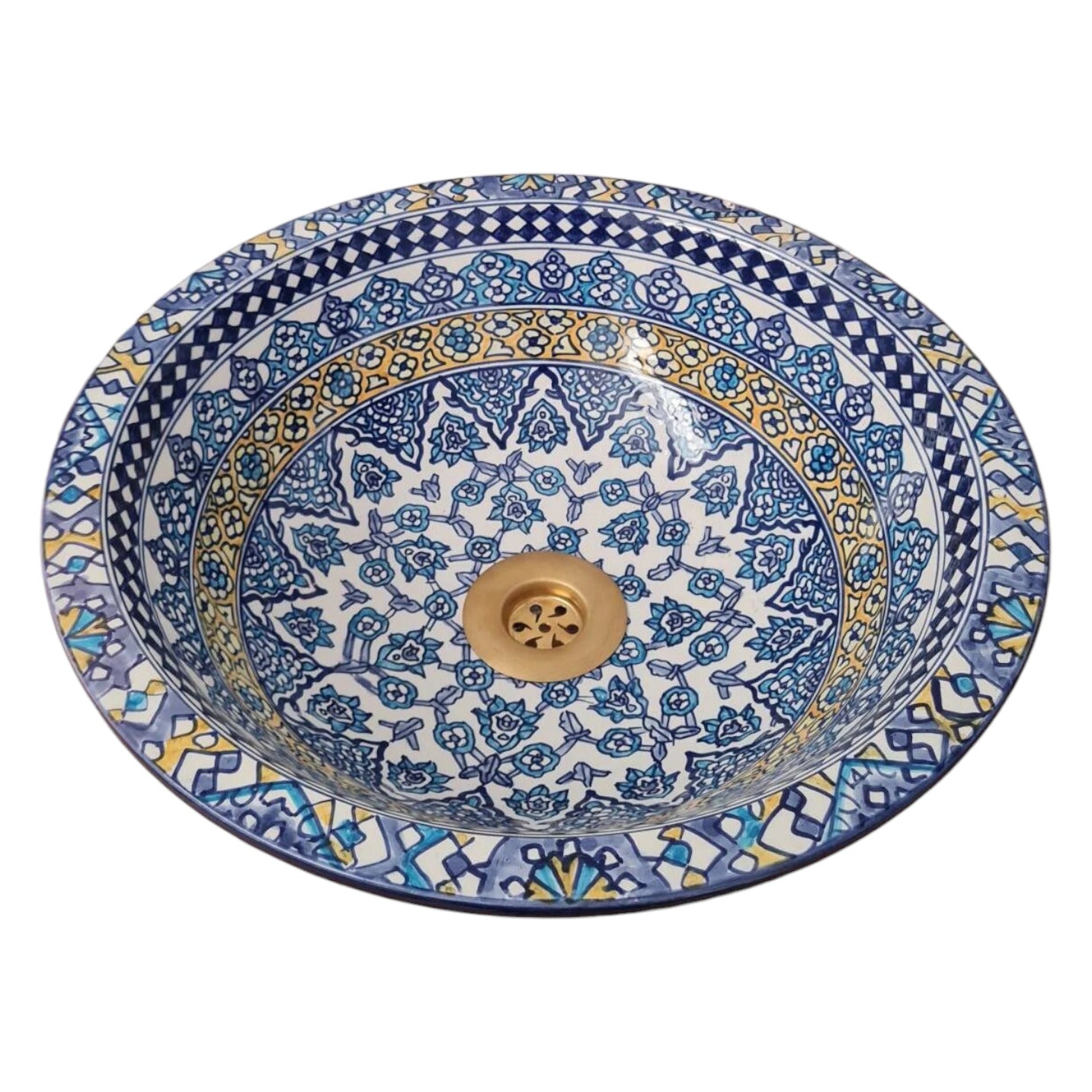 Lavabo marocain | Vasque de salle de bain | Vasque à poser en céramique | Évier  #123