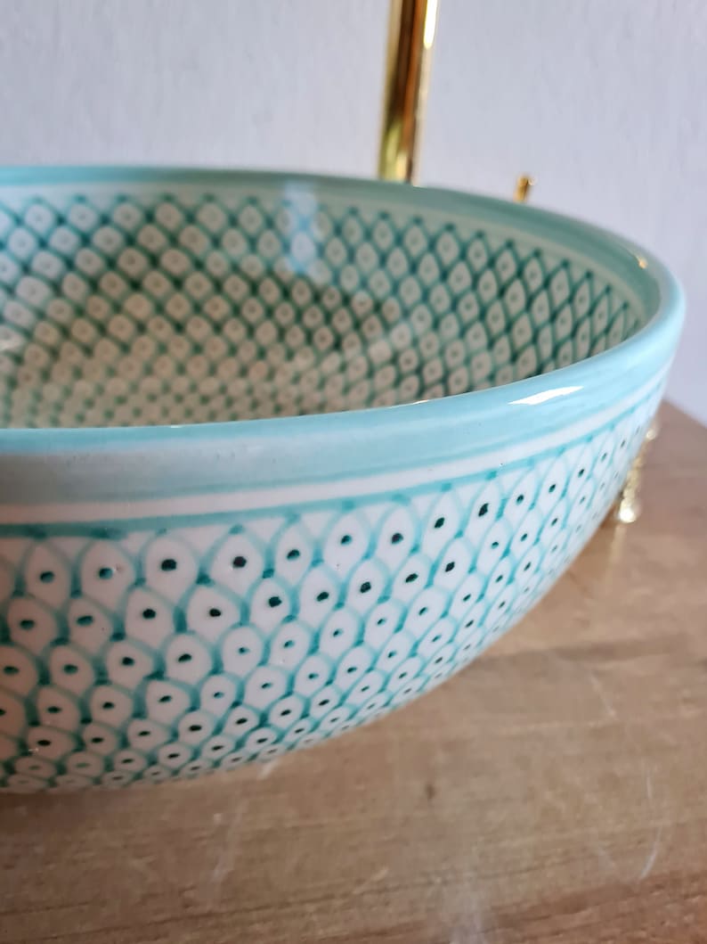 Vasque marocaine | vasque de salle de bain | Lavabo marocain en céramique | Évier #195