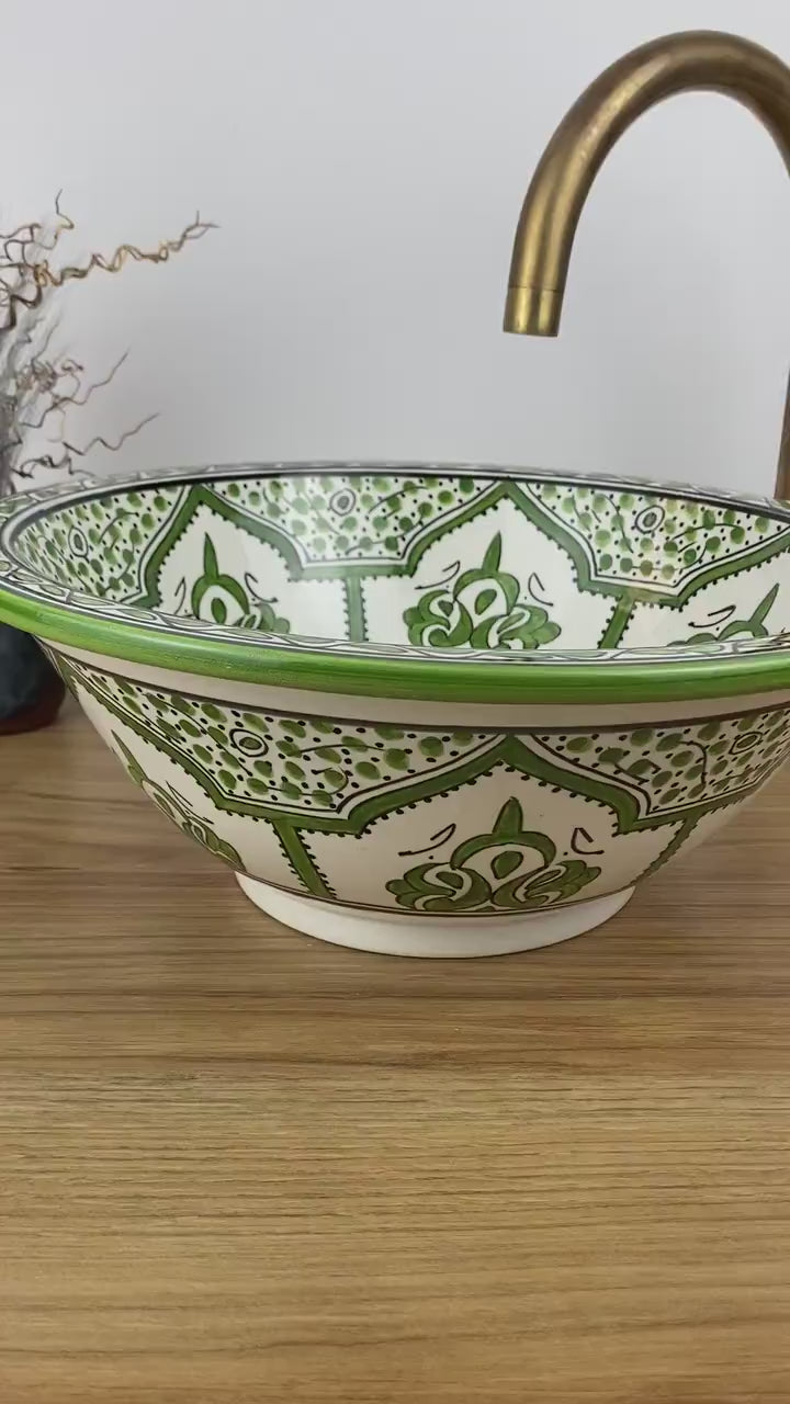Vasques marocaine authentique peintes à la main #268