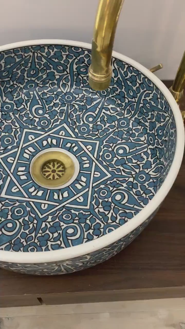 Vasque Marocaine en céramique fait main #185C