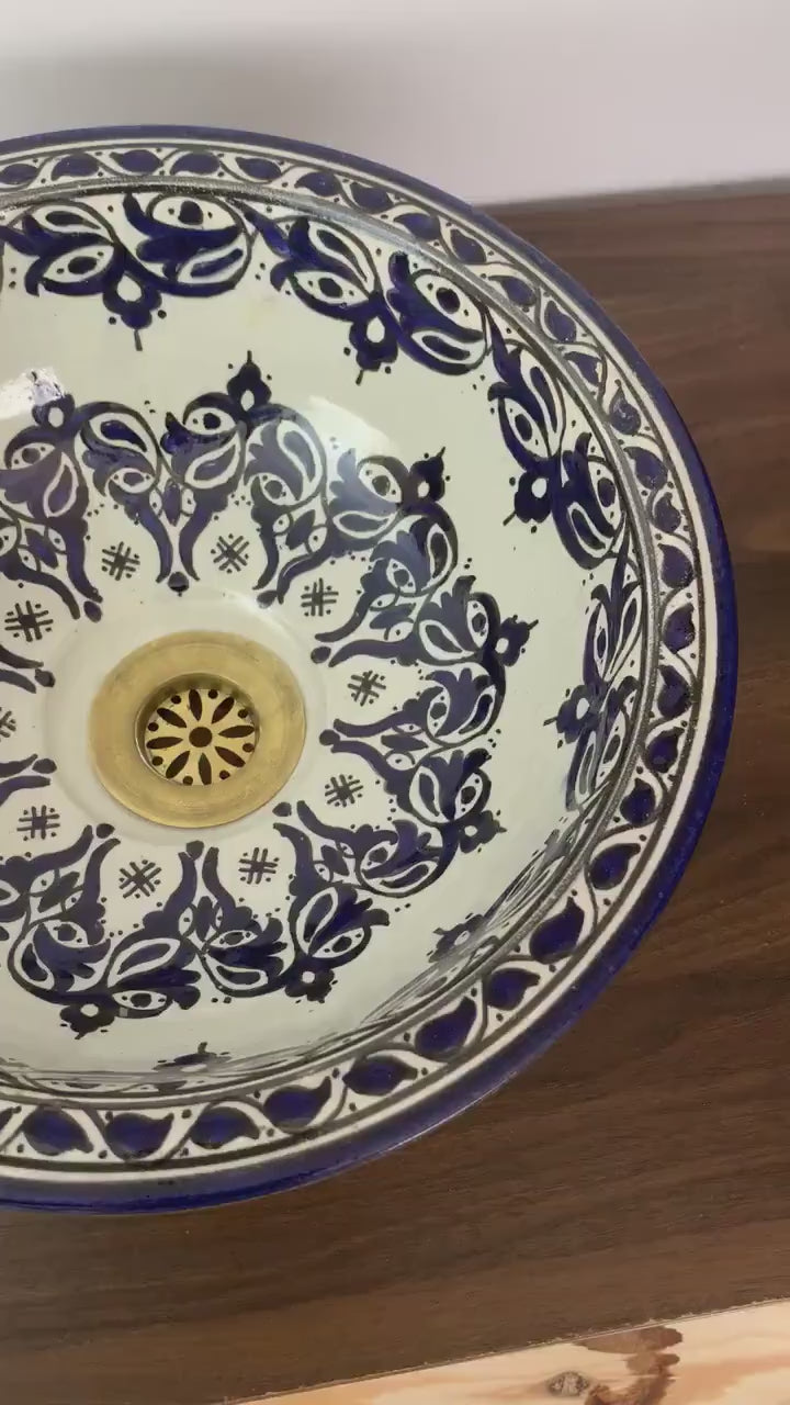 Vasque Marocaine en céramique fait main #96B