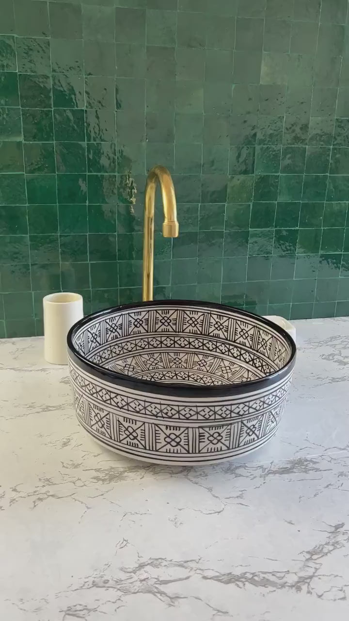 Vasque Marocaine artisanale fabriqué à la main #276