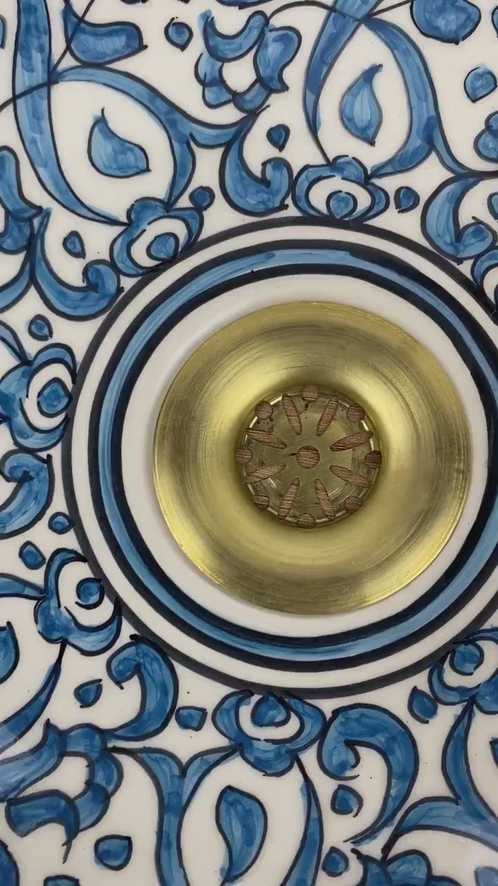Vasque marocaine en céramique peinte à la main #244
