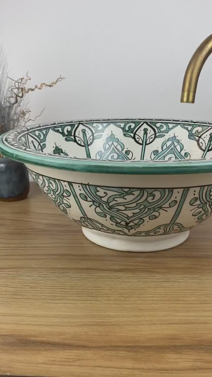 Vasques marocaine authentique peintes à la main #265