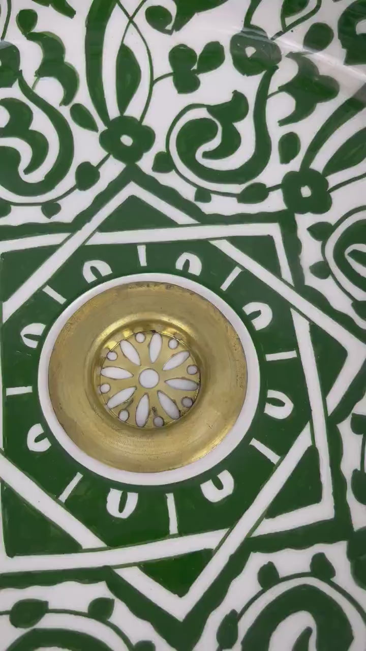 Vasque de salle de bain contour en Or 14K Carats #66