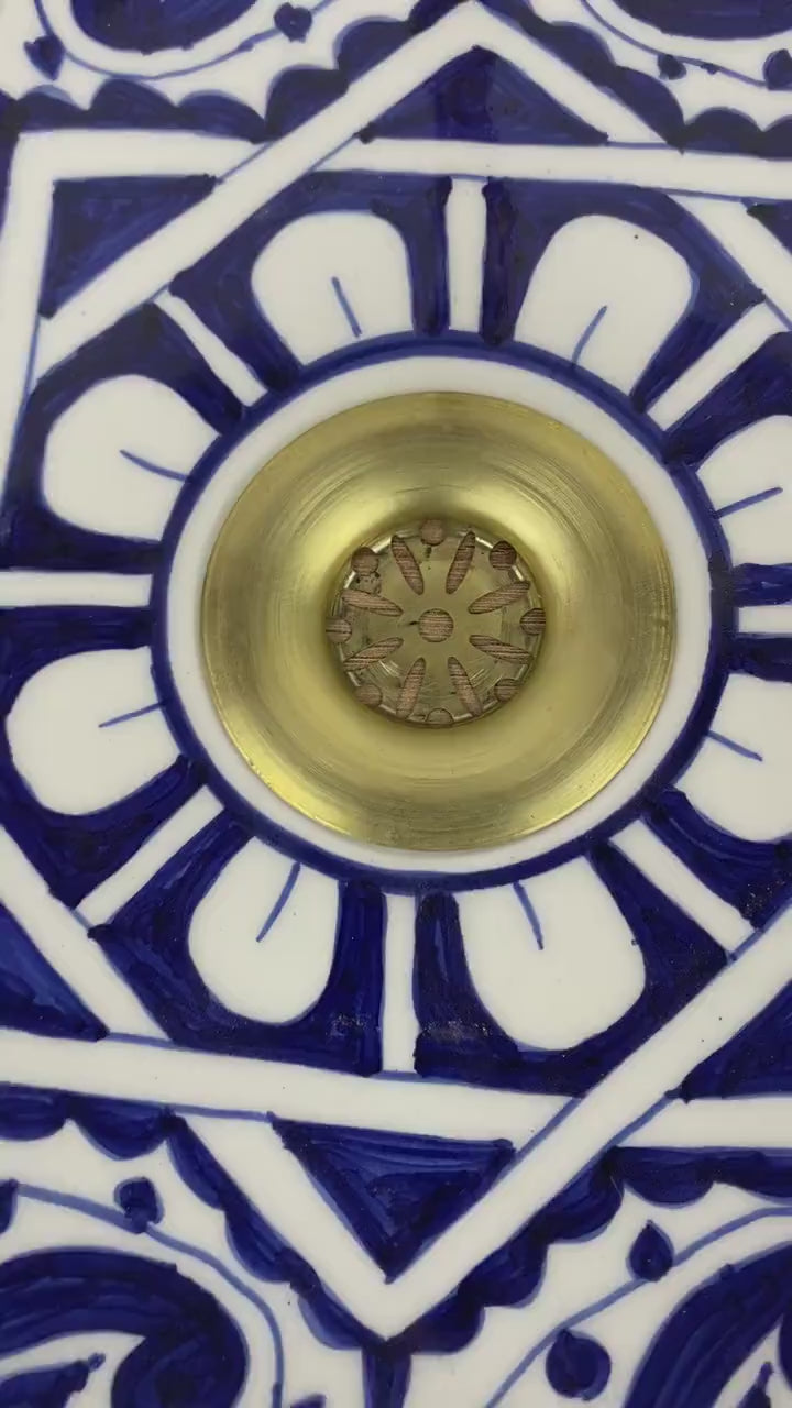 Vasque marocaine en céramique peinte à la main #241