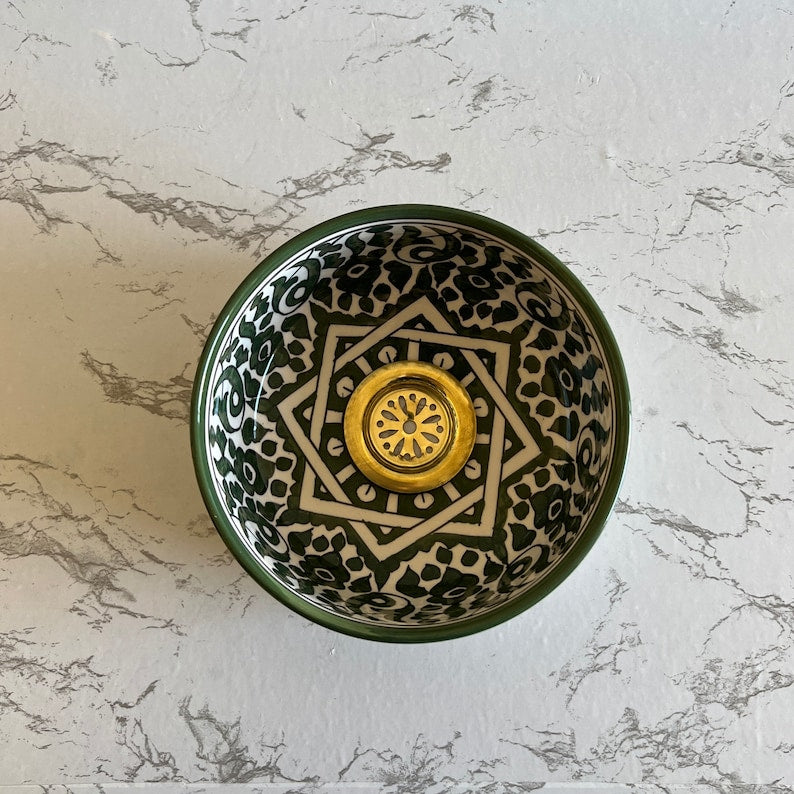 Vasque Marocaine en Céramique pour une Salle de Bain Élégante - Unique sink bowl #55