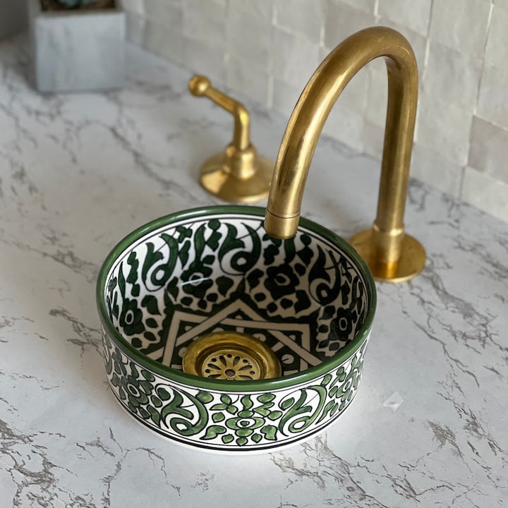 Vasque Marocaine en Céramique pour une Salle de Bain Élégante - Unique sink bowl #55