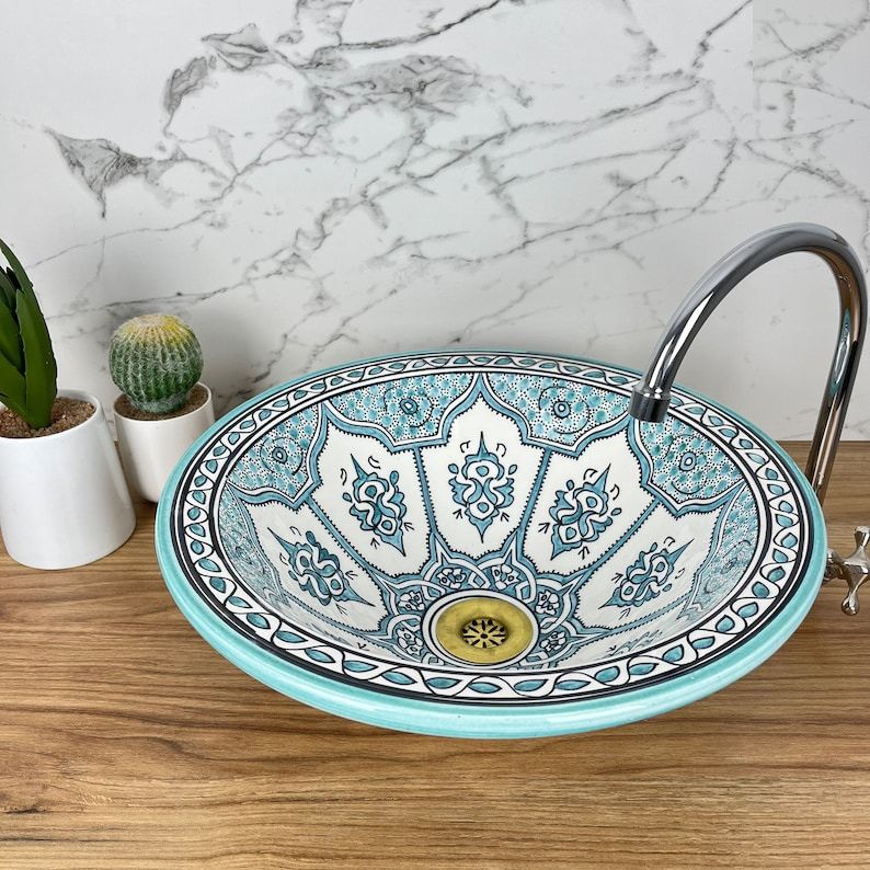 Vasque Marocaine en céramique fait main #185Z
