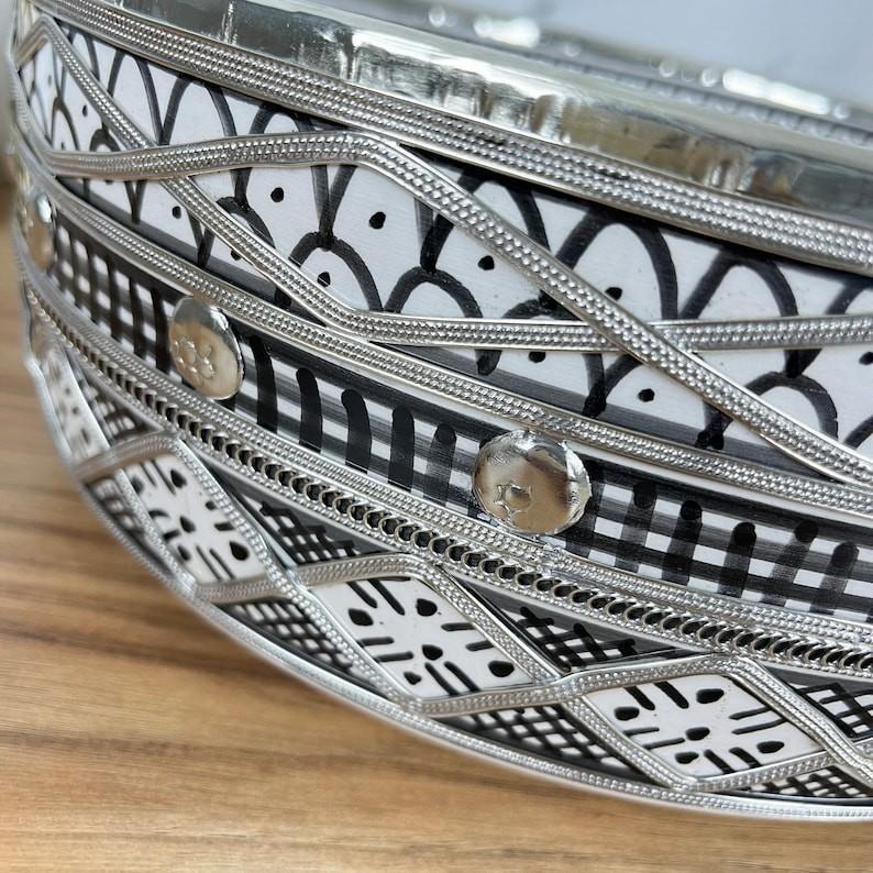 Vasque marocaine en argent brossé - Vasque en argent et en céramique - Évier marocain -  Brushed Silver Sink #226